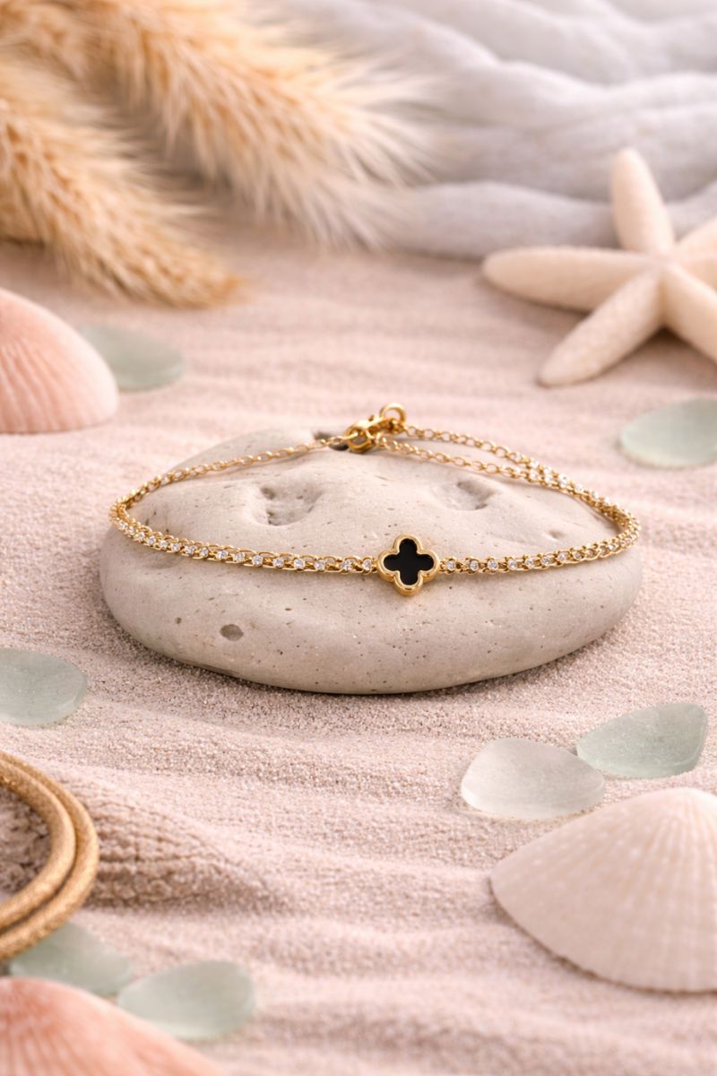 Midnight Clover Waterproof Bracelet