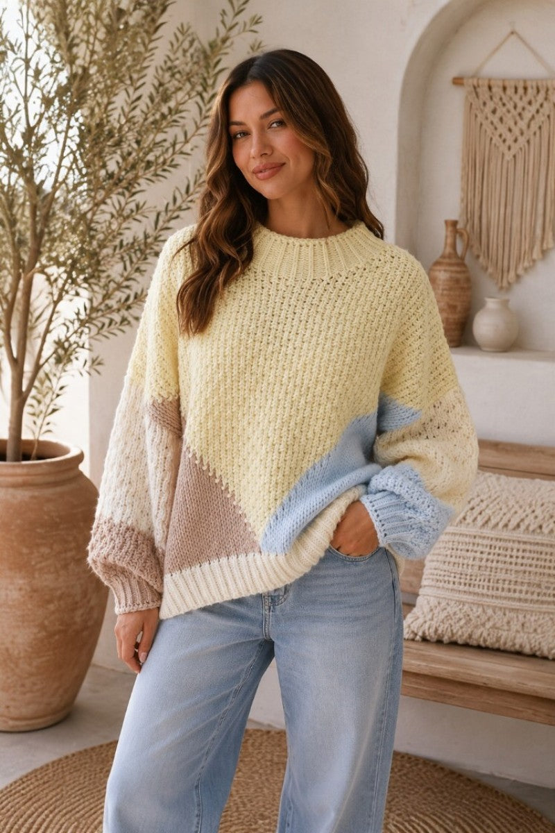 Buttercream Colourblock Knit