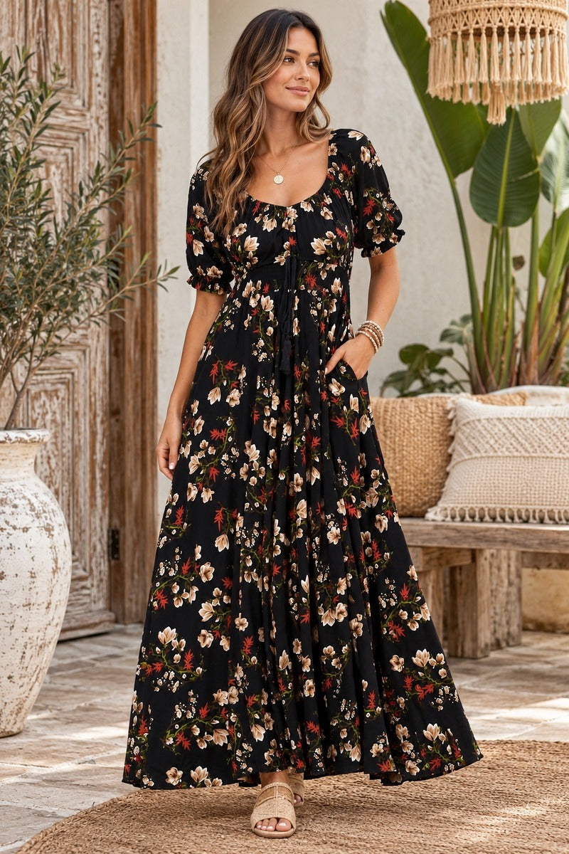 Navy Romance Maxi Dress