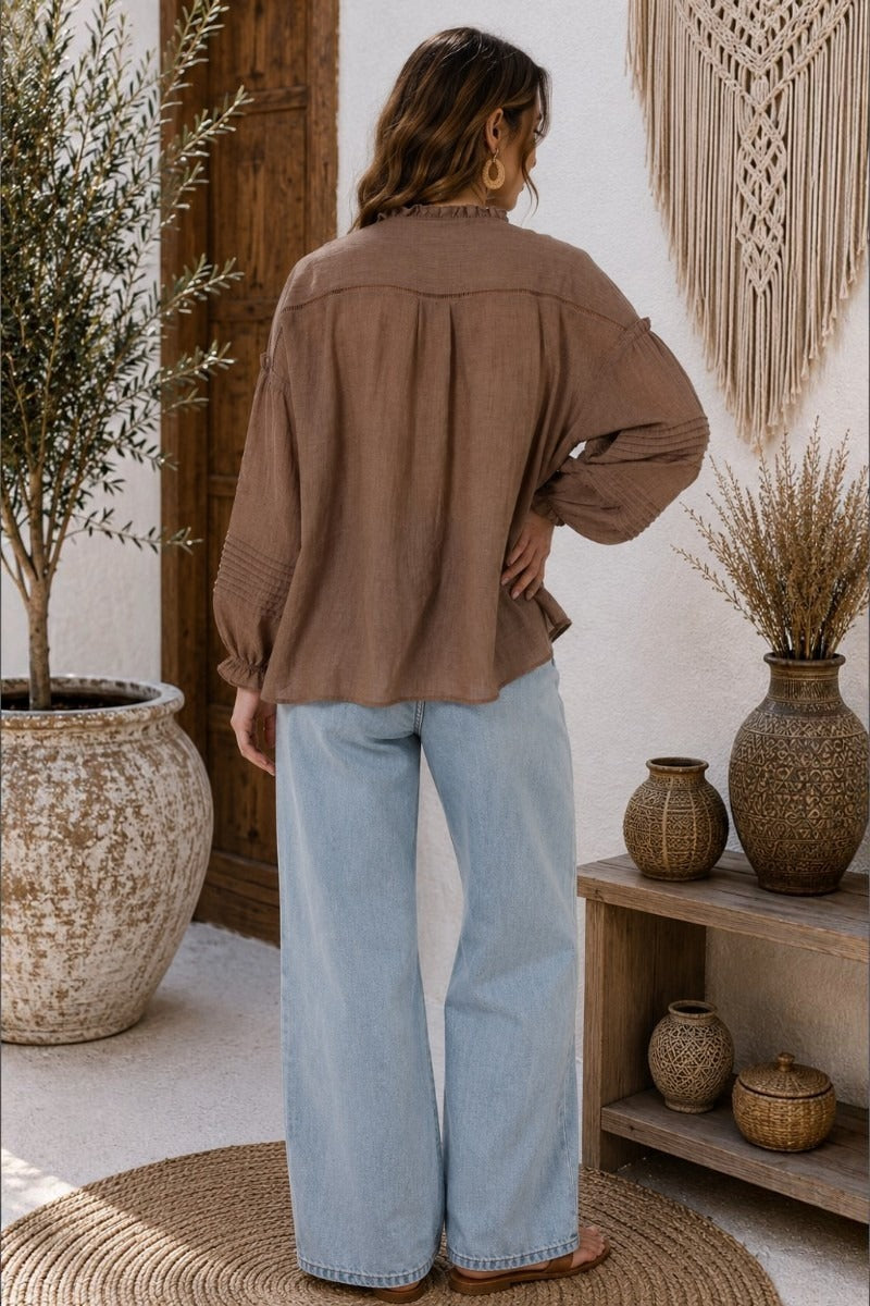 Nomad Chocolate Boho Blouse