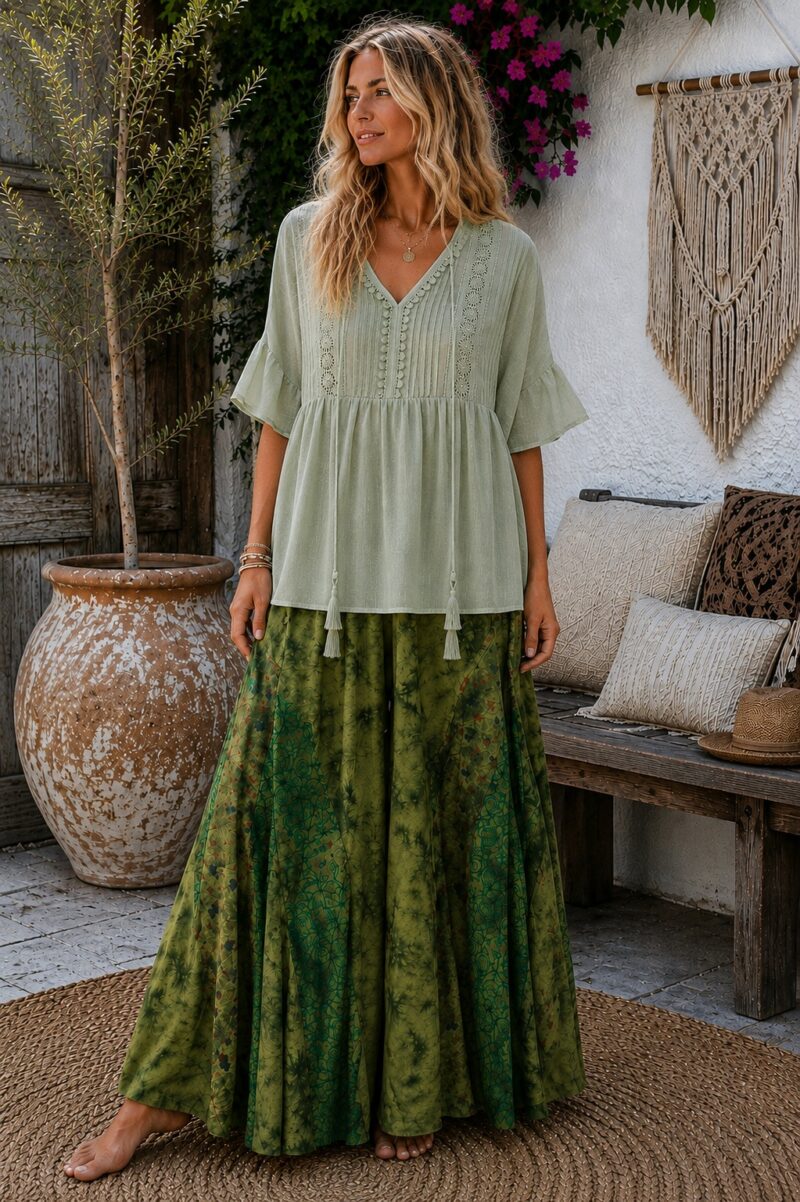 Free Spirit Blouse Sage