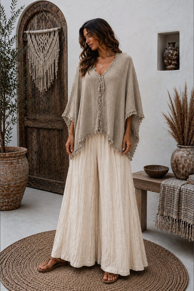 Nomad Cotton Crinkle Pants Natural