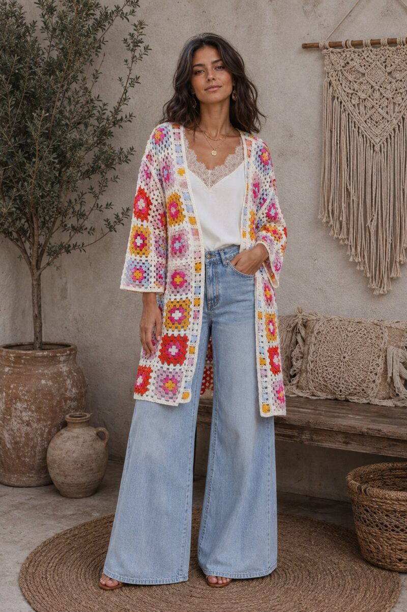 Boho Fiesta Crochet Jacket