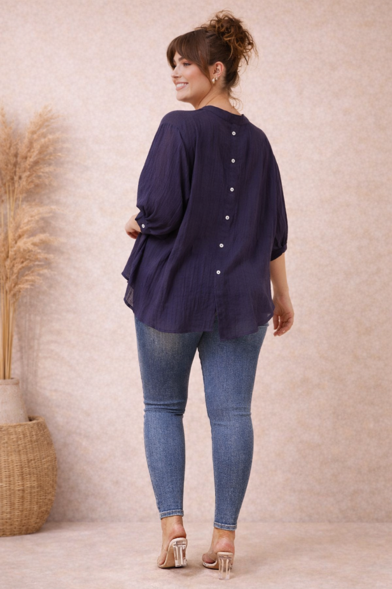 Wanderer Oversized Shirt Navy