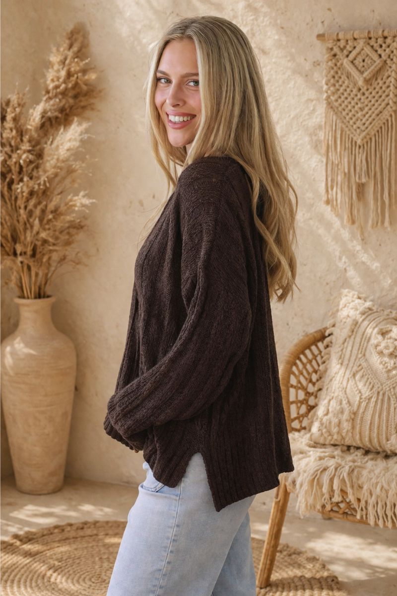 Chocolate Drift Knit