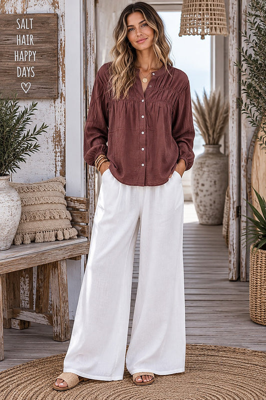 Cocoa Wanderer Cotton Blouse