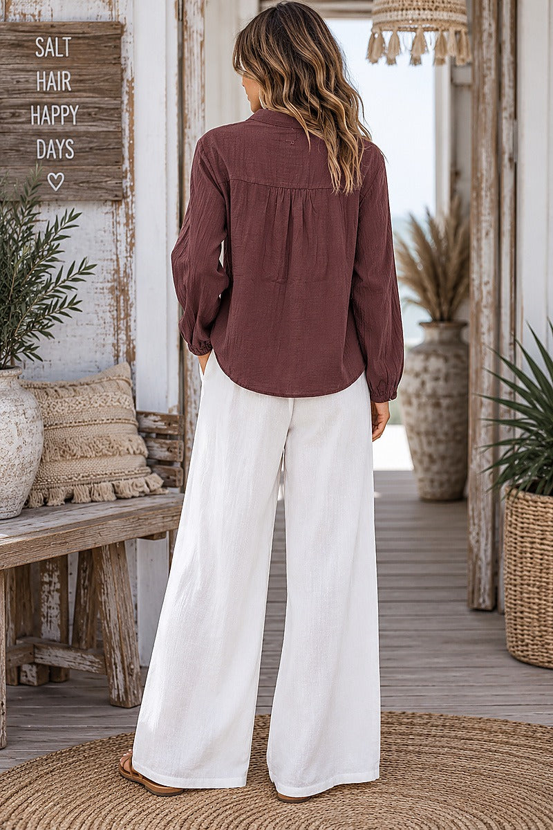 Cocoa Wanderer Cotton Blouse