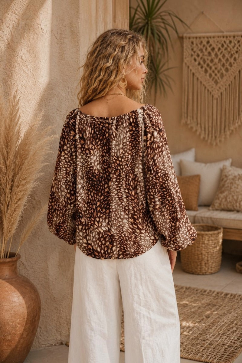 Desert Feather Boho Top
