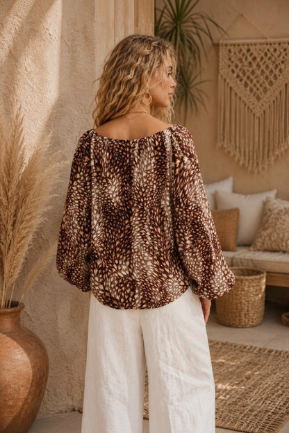 Desert Feather Boho Top