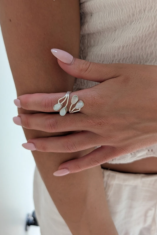 Silver Willow Adjustable Ring