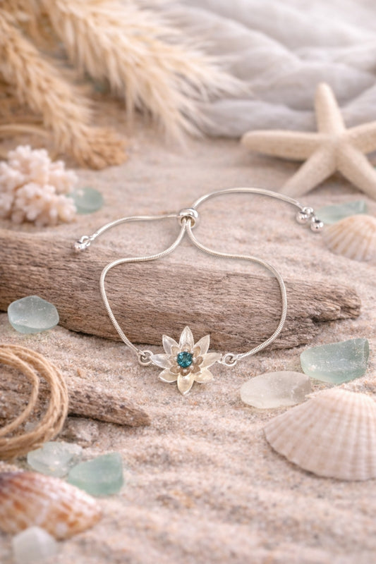 Ocean Bloom Lotus Adjustable Bracelet