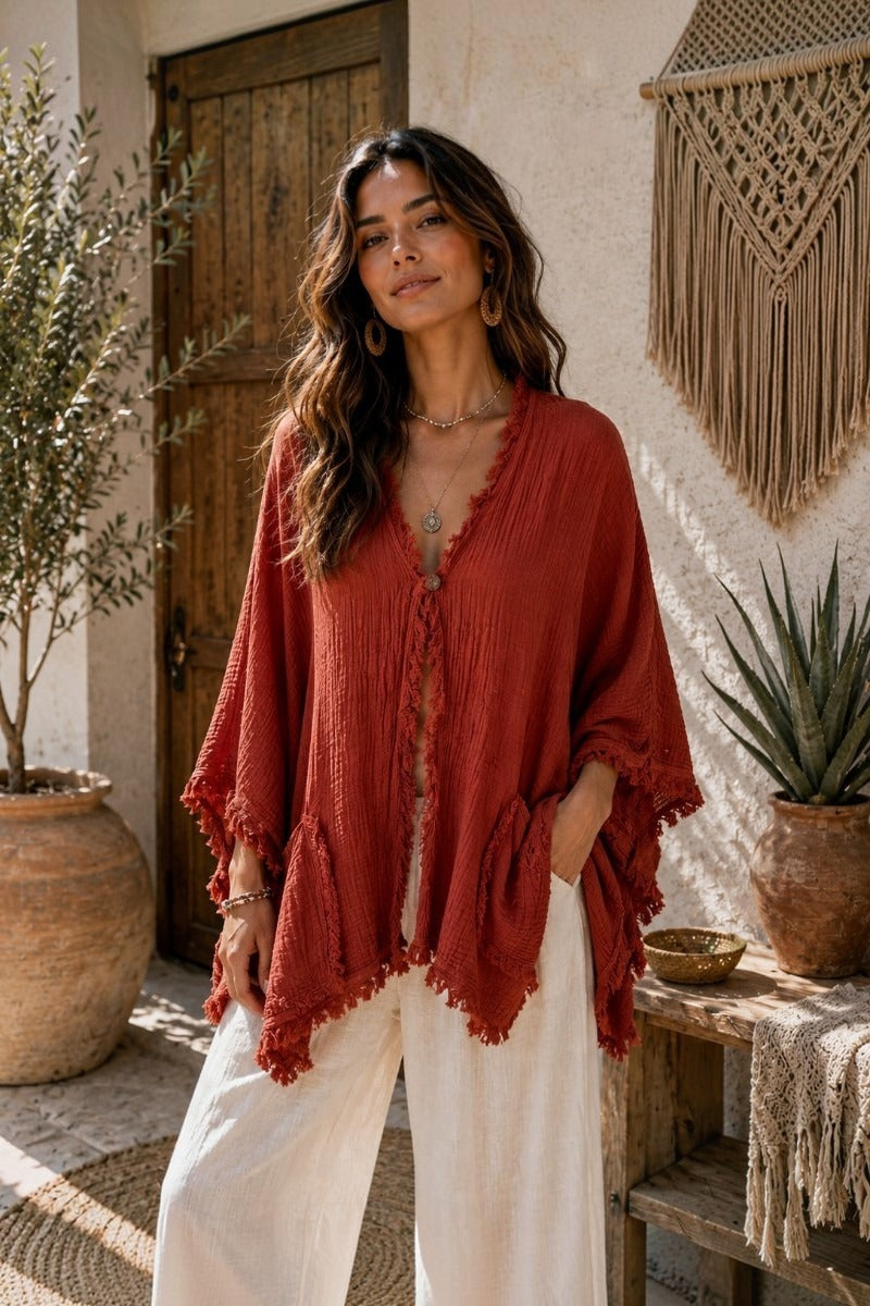 Nomad Cotton Jacket Rust
