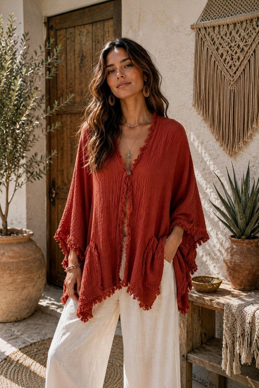 Nomad Cotton Jacket Rust