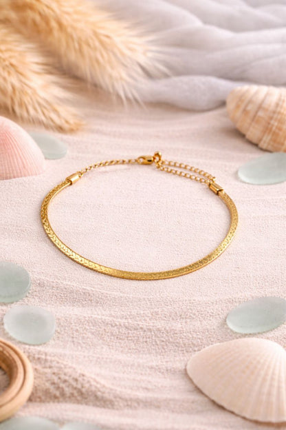 Golden Drift Herringbone Bracelet