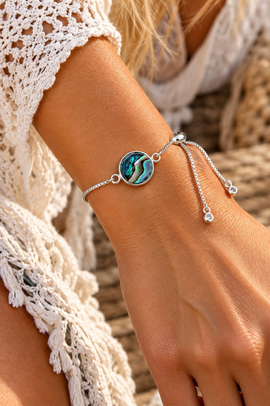 Ocean Reflections Silver Adjustable Bracelet