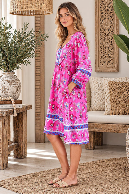 Island Bloom Rayon Dress