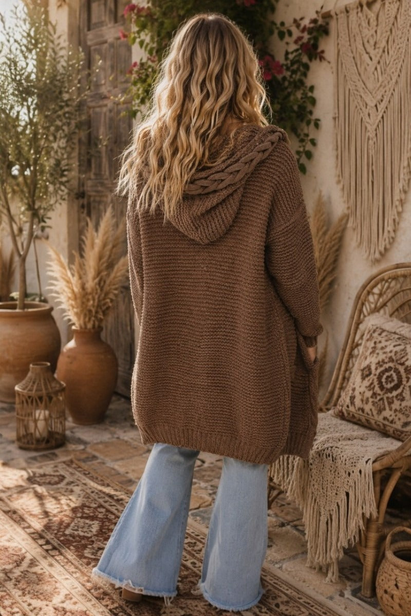 Chocolate Boho Knit Jacket