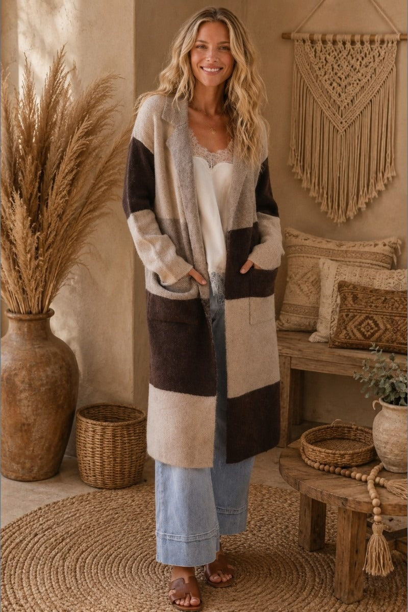 Cocoa Coast Longline Knit Coat