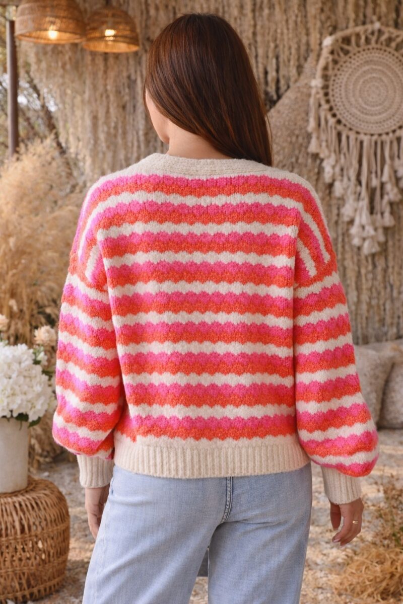 Sunset Stripe Knit Jacket