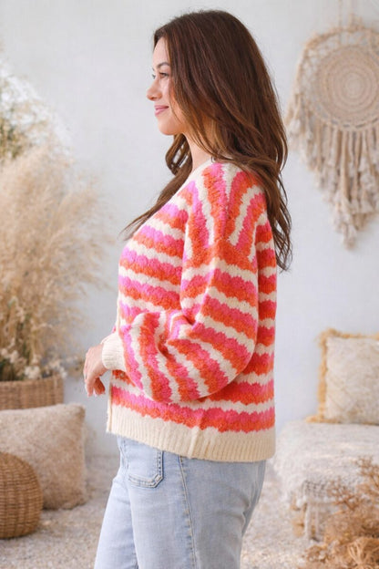 Sunset Stripe Knit Jacket