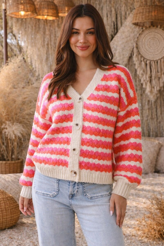 Sunset Stripe Knit Jacket