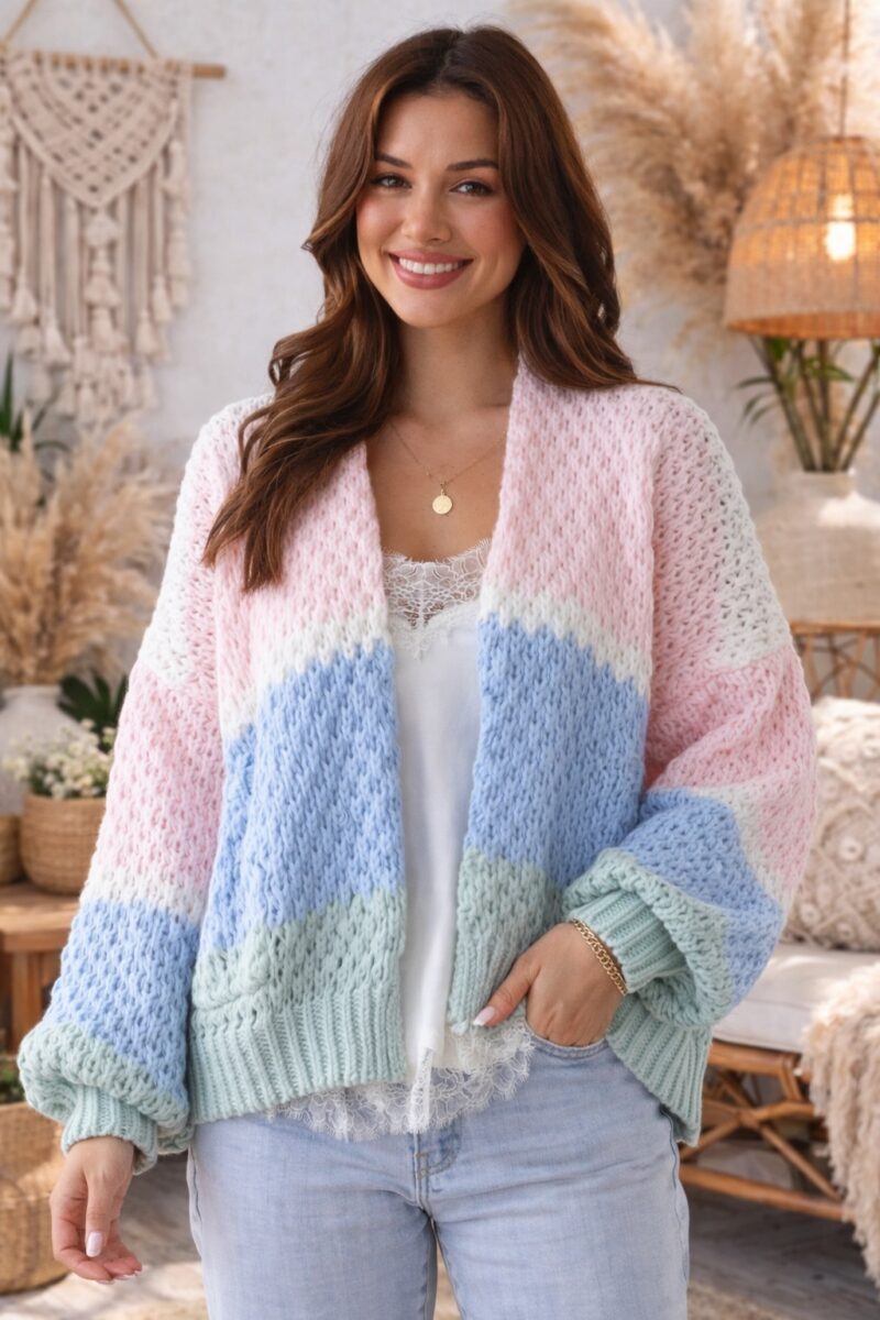 Pastel Sky Knit Cardigan