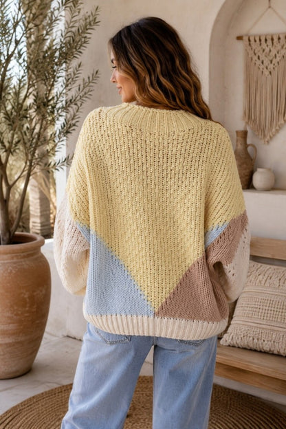 Buttercream Colourblock Knit