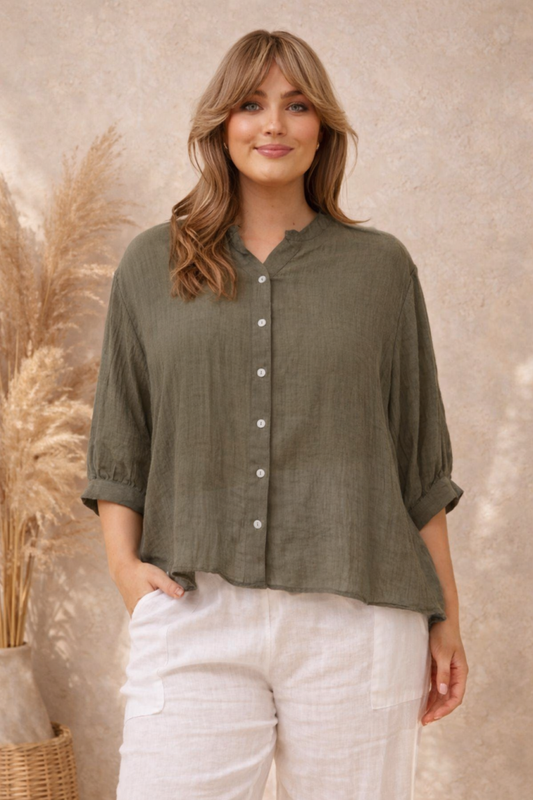 Wanderer Oversized Shirt Walnut