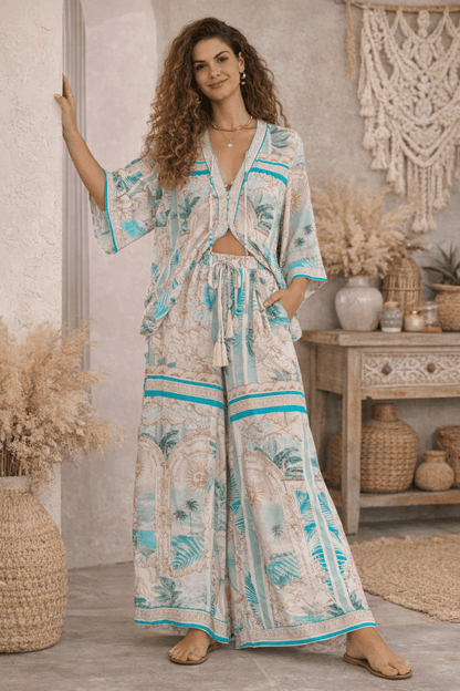 Turquoise Coast Boho Blouse