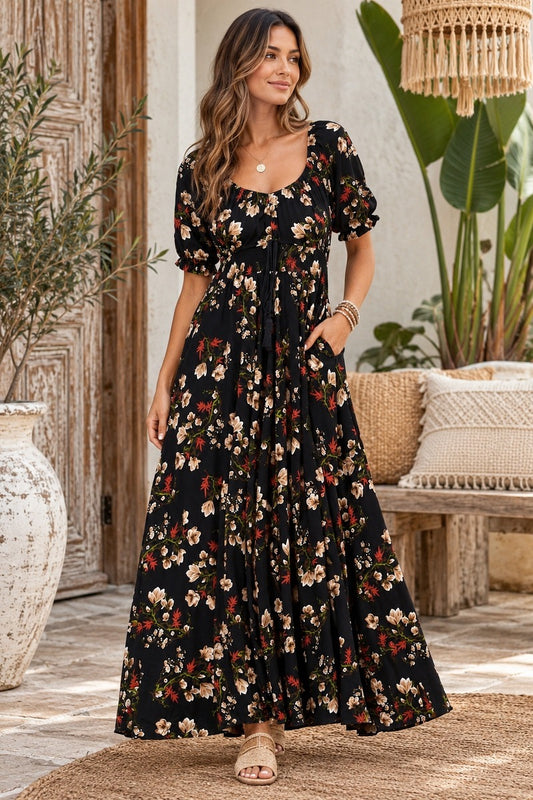 Navy Romance Maxi Dress