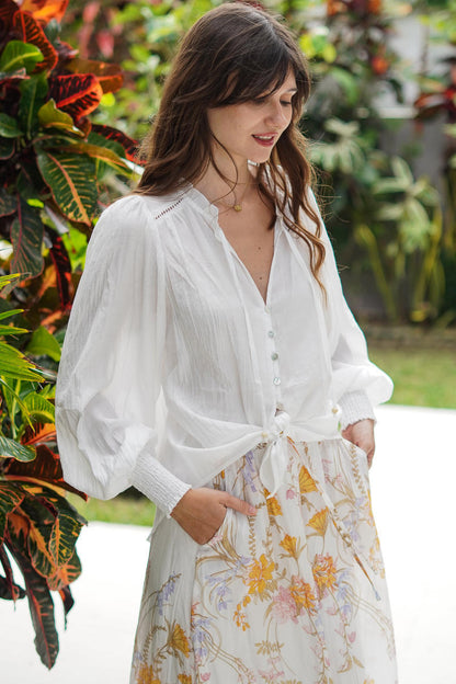 Celeste Blouse White