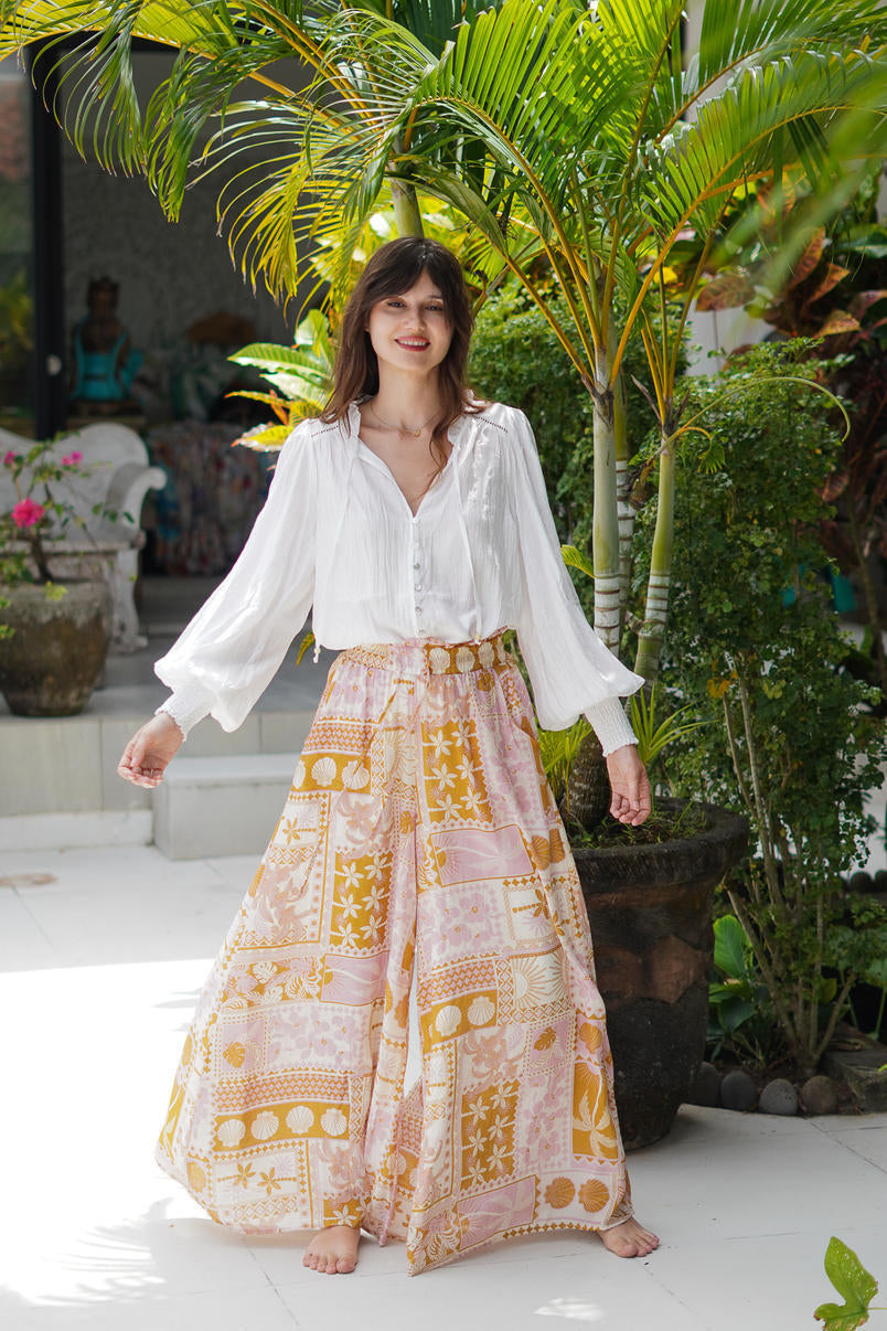 Sunset Palm Palazzo Pants
