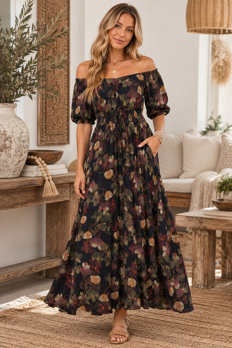 Midnight Garden Maxi Dress