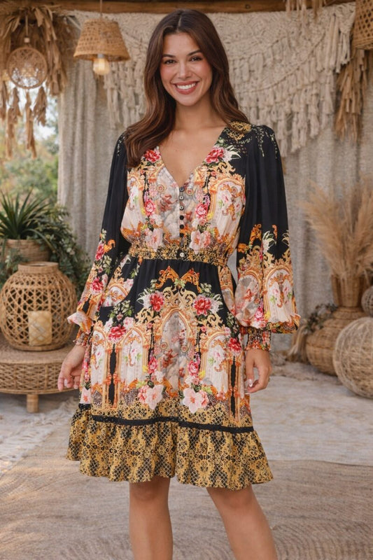 Valentina Baroque Mini Dress