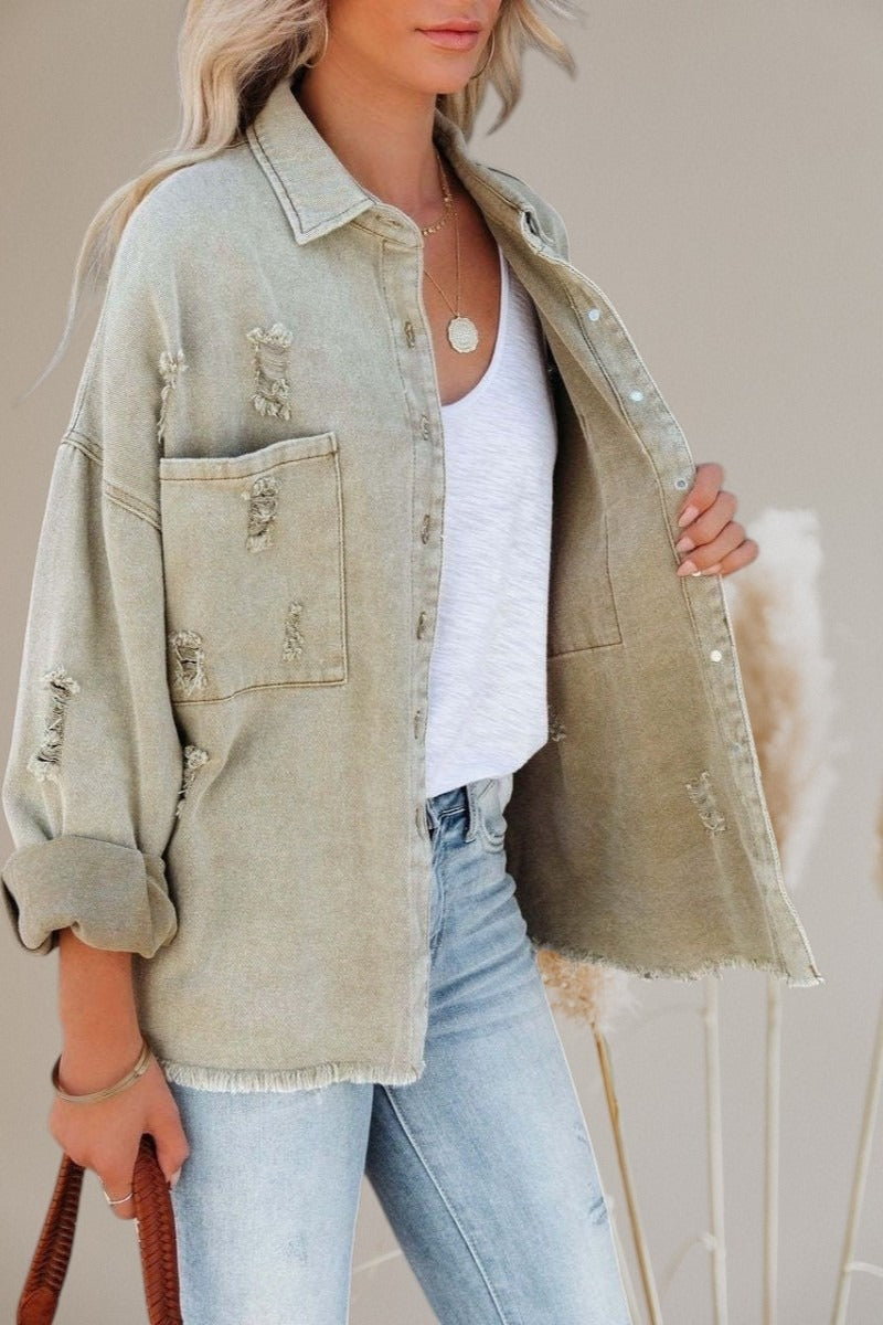 Sage Drift Denim Jacket