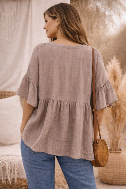 Free Spirit Blouse Mocha