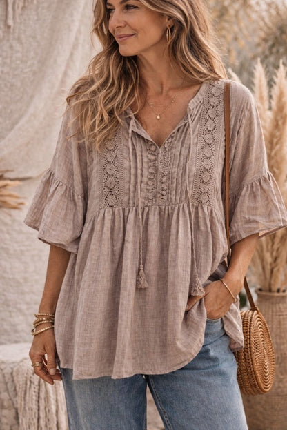 Free Spirit Blouse Mocha