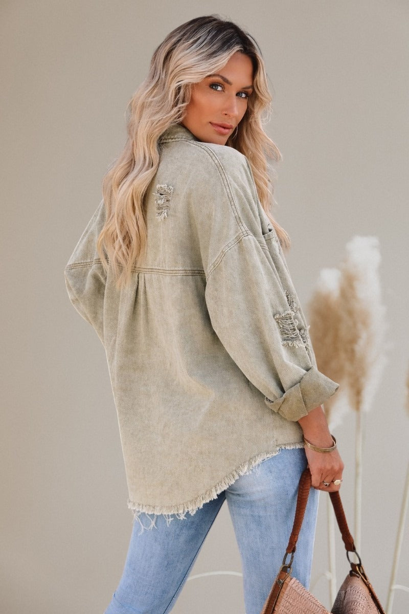 Sage Drift Denim Jacket