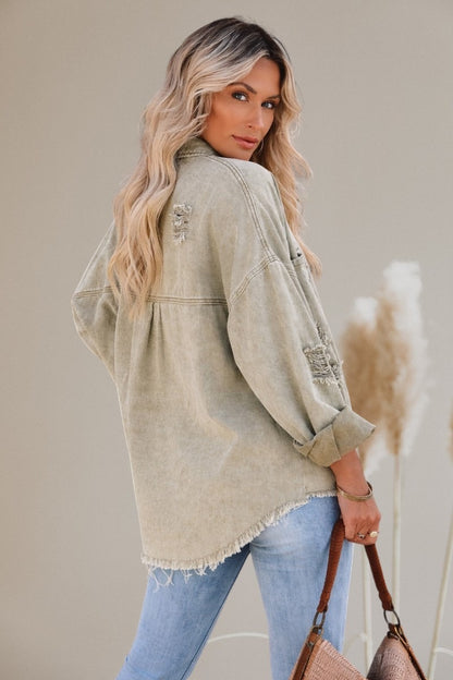 Sage Drift Denim Jacket