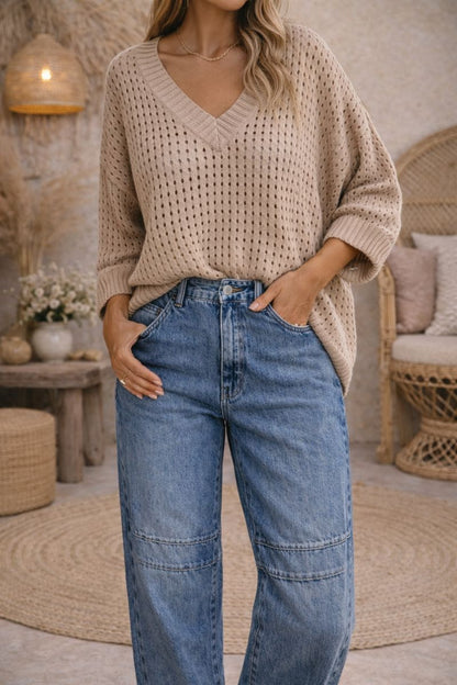 Byron Breeze Knit Top Latte