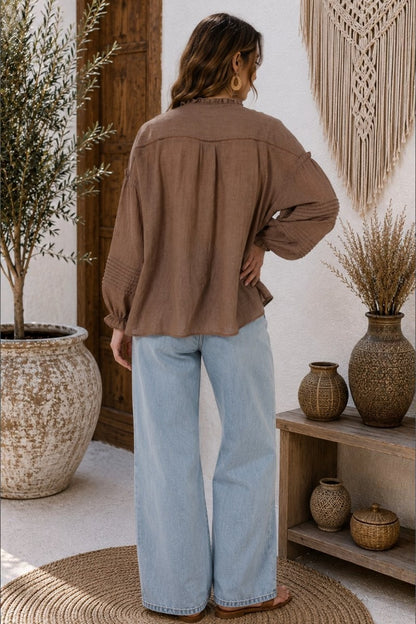 Nomad Chocolate Boho Blouse