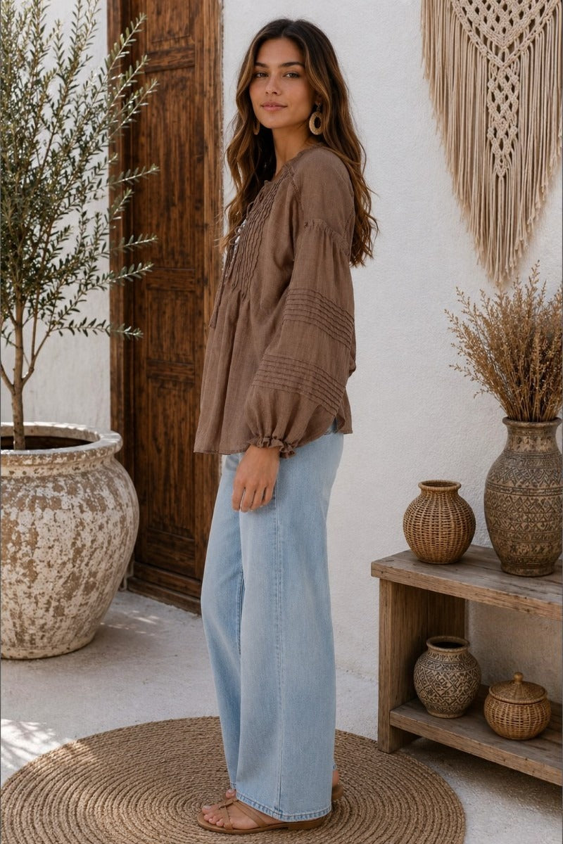 Nomad Chocolate Boho Blouse