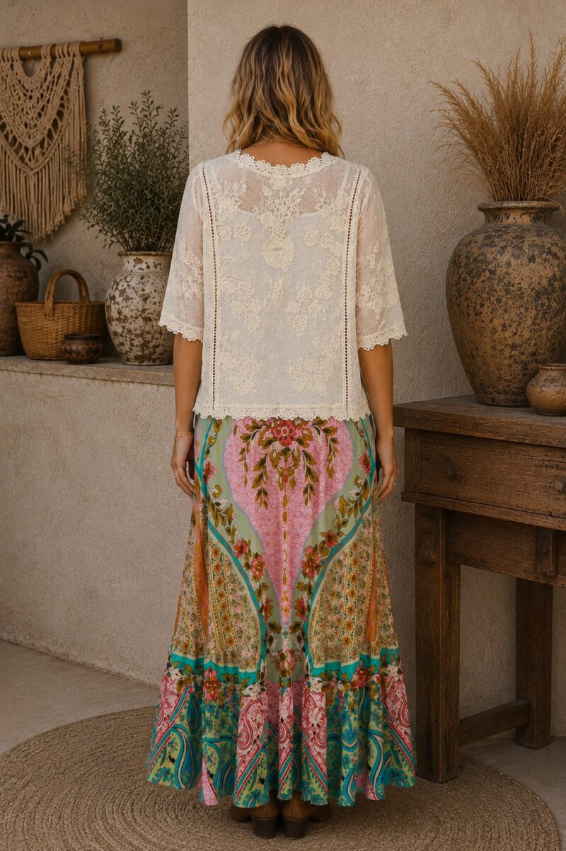 Gypsy Soul Cotton Lace Top Ivory