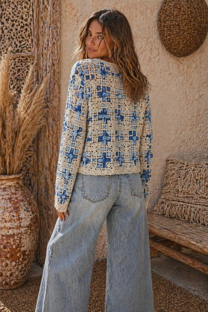 Coastal Blue Crochet Top
