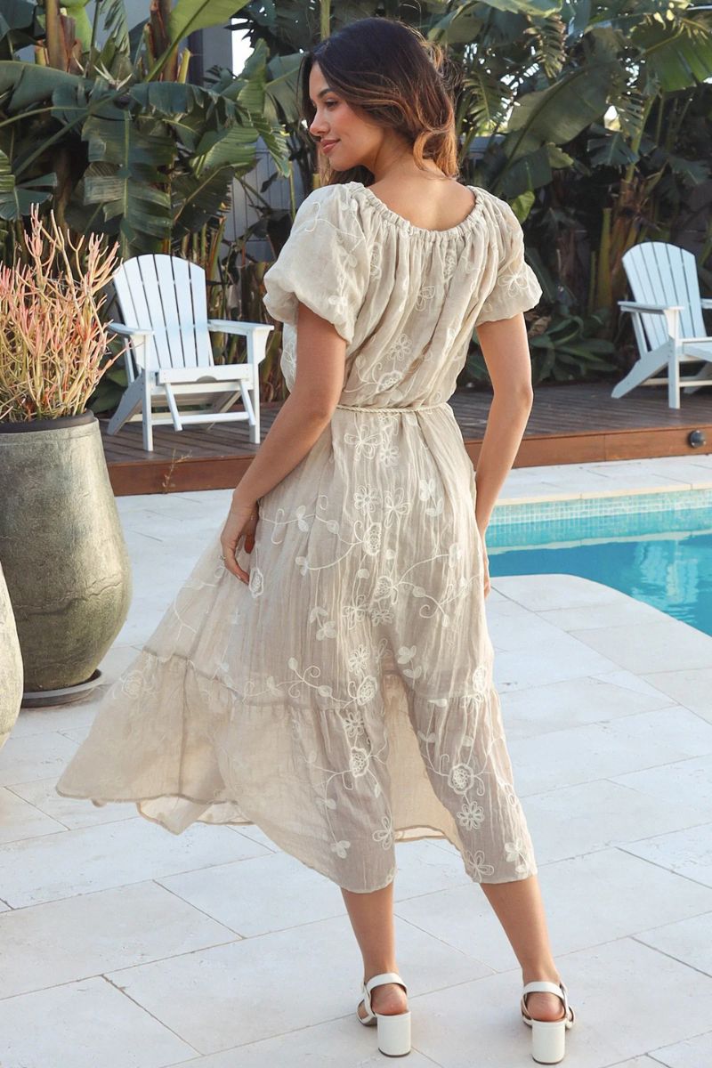 Desert Bloom Dress Natural
