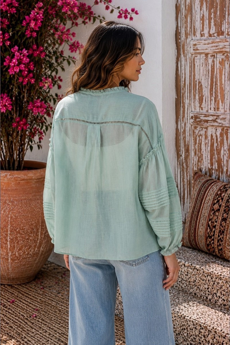 Nomad Seafoam Boho Blouse