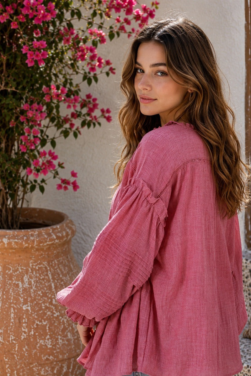 Nomad Fushia Boho Blouse