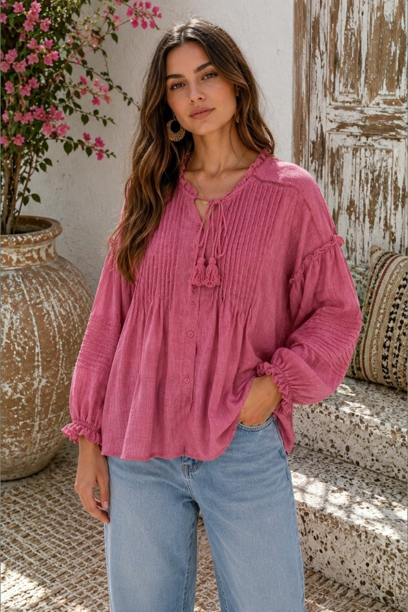 Nomad Fushia Boho Blouse