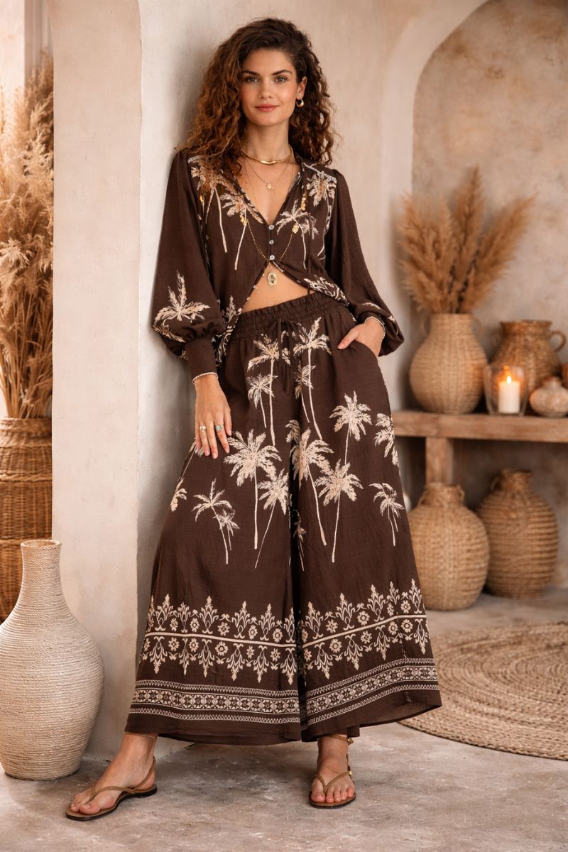 Palm Cove Boho Palazzo Pants