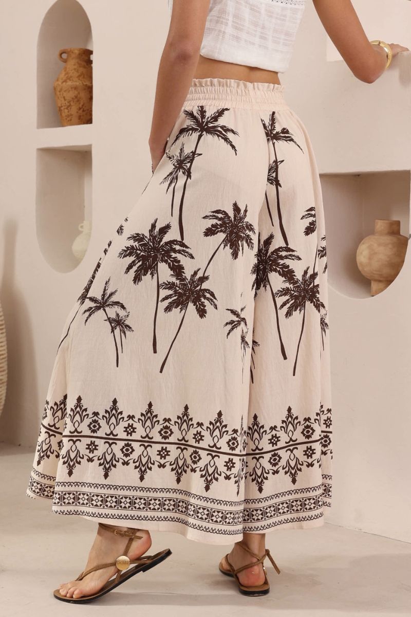 Coastal Palm Palazzo Pants